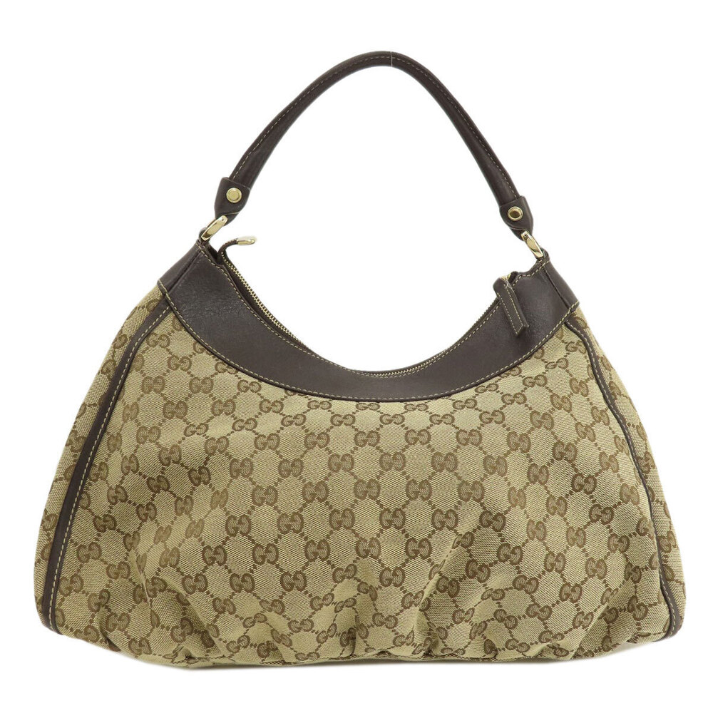 Gucci Bag Hobo Canvas GG Shoulder Abbey Black